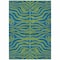 Homeroots 8' X 10' Green And Teal Blue Animal Print Washable Indoor Outdoor Area Rug 600675 - alternate 4