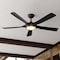 Vaxcel Cary, 56 in, Black/Satin Brass Ceiling Fan, Black Blades, LED, Remote, DC Motor F0146 - alternate 4