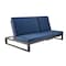 Leisuremod Chelsea 2-in-1 Convertible Sofa & Double Chaise, Aluminum, 660lb Capacity CLBL-82BU - alternate 1