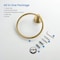 Kibi Circular Bathroom Towel Ring - Brushed Brass KBA1406BB - alternate 2
