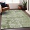 Homeroots 3' X 5' Olive Green And Ivory Abstract Washable Indoor Outdoor Area Rug 602731 - alternate 4