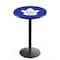 Holland Bar Stool Co 42" Blk Wrinkle Toronto Maple Leafs Pub Table, 36" dia. Top L214B4236TorMpl - alternate 1