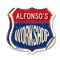 Signmission Alfonso's Workshop, 4 inch X 4 inch, Vinyl Decal, 2PK SHI-D-2PACK-4-489-ALFONSO - alternate 1