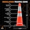 Xpose Safety 28 In Orange Slim Line Traffic Cone, 10 lb Base with 6in & 4in  Collar, DOT Approved, 12-PK OTC28SL-64-10L-12-X - alternate 2