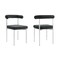 Armen Living Shannon Dining Chair with Brushed Stainless Steel and Charcoal Fabric - Set of 2 LCSNSIBSCH - alternate 1