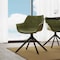 Leisuremod Markley Modern Leather Dining Swival Arm Chair in Green ESCBL-26-G - alternate 4