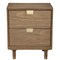 Homeroots 25" Solid Wood and Wood Two Drawer Nightstand 399258 - alternate 1