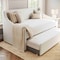Martha Stewart Simone Twin Upholstered Platform Daybed with Pull Out Trundle, Cushioned Headboard, Footboard XH-8549-DBT-WH-MS - alternate 4