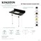 Kingston Brass 36" Black Granite Console Sink with Acrylic Legs, 8-Inch, 3-Hole, Black Granite/Matte Black KVPK36KASQ0 - alternate 2