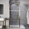 Anzzi 34 in. x 78 in. Fixed Frameless Shower Door in Brushed Gold w/ Tsunami Guard Tempered Clear Glass SD-AZFL06002BG - alternate 1