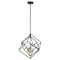 Vaxcel Rad 4-Light 17.5 in W Black and Brass Gold Mid-Century Modern Cage Pendant Ceiling Fixture P0372R - alternate 1