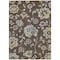 Homeroots 8' X 10' Chocolate Sky Blue And Artichoke Green Floral Washable Indoor Outdoor Area Rug 589461 - alternate 2