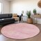 Homeroots 8' Pink Round Washable Indoor Outdoor Area Rug 598844 - alternate 4