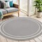 Homeroots 6' Gray And Ivory Round Indoor Outdoor Area Rug 545966 - alternate 5