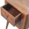 Homeroots 24" Chestnut Solid Wood Square Two Drawer Nightstand 651568 - alternate 9