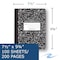Roaring Spring Case of Black Marble Comp Notebooks, Wide Ruled, 100 sht, 15 lb White Paper, 9.75"x7.75", Hard Cover, PK24 77230cs - alternate 3
