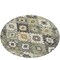 Homeroots 8' Fern Green Gold And Charcoal Round Southwestern Washable Indoor Outdoor Area Rug 632265 - alternate 1
