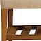 Homeroots 40in Beige and Brown Upholstered Polyester Bench with Shelves 286430 - alternate 3
