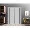 Sartodoors Sliding Closet Bypass Doors, Planum 0011 Matte Grey and Aluminum Strips, Sturdy Rails Moldings Trim PLANUM0011DBD-GRE-36 - alternate 1