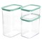 Martha Stewart 3 Piece Rectangular Plastic Stackable Container Set in Mint Green 131105.06 - alternate 1