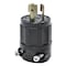 Leviton Locking Plug 15A 2P 3W Ind Gr Black 4720-B - alternate 1