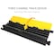 Pyle Cable Ramp, 1.96 in H, 35.40 in L, 13.60 in W, 3 Channel, Thermoplastic Rubber PCBLCO105 - alternate 5