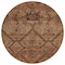 Homeroots 8' Orange Copper And Brown Round Floral Washable Indoor Outdoor Area Rug 588908 - alternate 3
