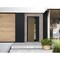 Vdomdoors Aluminum Door Cynex 6113 Natural Oak Entry Steel Metal Modern Painted W36xH80 Left Inswing CYNEX6113EXD-OAK-W36xH80-LH-I - alternate 3