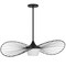 Homeroots 34" Black Aluminum Geometric Wavy LED Dimmable Outdoor Hanging Light 683460 - alternate 4