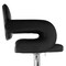 Elama Faux Leather Tufted Bar Stool in Black with Chrome Base and Adjustable Height ELM-749-BLK - alternate 6