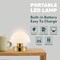 Jonathan Y Zoe 5.75" Modern Minimalist Iron Rechargeable Integrated Portable LED Table Lamp, Nickel/White JYL7113B - alternate 6