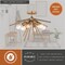 Vaxcel Estelle 6-Light 24 in W Brass Gold Mid-Century Modern Sputnik Semi Flush Ceiling Fixture C0162R - alternate 5