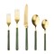 Mepra Fantasia Ice Gold Flatware Set - 5 Pieces - Forest Green 10V622005OI - alternate 1