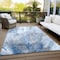 Homeroots 5' X 8' Navy and Gray Abstract Washable Non Skid Indoor Outdoor Area Rug 559590 - alternate 3
