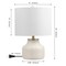 Jonathan Y Malone 20" Modern Transitional Ribbed Tapered Ginger Jar Resin/Metal LED Table Lamp, Cream JYL5517C - alternate 3
