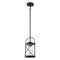Vaxcel Harrison Mini Pendant Light, Matte Black, Clear Seeded Glass, 6.5-In. Wide P0460 - alternate 1