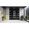 Vdomdoors Metal Double Doors Deux 1105 Black Enamel Top Transom Mirrored Clear Glass Top Transom Entry Modern DEUX1105DEXD-BLK-W72xH80+14-RH-I - alternate 2