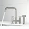 Vigo Cass Two-Handle Widespread Bridge Kitchen Faucet with Side Sprayer in Stainless Steel VG02051ST - alternate 5