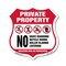 Signmission Private Property Shield Sign No Skateboa, 12 Inch X 12 Inch, Aluminum Metal Sign SHI-A-12-442 - alternate 1