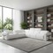 Homeroots White Italian Leather Modular L Shaped Seven Piece Corner Sectional With Console 534879 - alternate 6