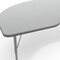 Flash Furniture Wren 96 in x 48 in Kidney Adjustable Height Activity Table, Thermal Laminate Top, Short Legs, Gray XU-A4896-KIDNY-GRY-T-P-GG - alternate 5