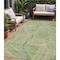 Homeroots 5' X 8' Green And Olive Green Geometric Washable Indoor Outdoor Area Rug 594780 - alternate 1