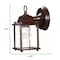 Homeroots Dark Brown Hanging Waterfall Glass Lantern Wall Light 399217 - alternate 3