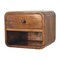 Homeroots 12" Chestnut Solid Wood One Drawer Floating Nightstand 722537 - alternate 1