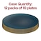 Smarty Had A Party 10.25" Navy with Gold Rim Organic Round Disposable Plastic Dinner Plates (120 Plates), 120PK 930NG-CASE - alternate 5