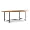 Homeroots 72" Natural and Black Solid Wood and Iron Dining Table 640691 - alternate 1