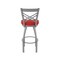 Holland Bar Stool Co 820 Catalina Stainless Steel 36in Swivel Bar Stool with Canter Red Seat 82036SS011 - alternate 2