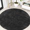 Jonathan Y Haze Solid Low-Pile Black 5 ft Round Area Rug SEU100I-5R - alternate 1