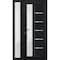 Vdomdoors Front Exterior Prehung FiberGlass Door Frosted Glass / Manux 8088 Matte Black / Sidelight Exterior MANUX8088EXD-BLK-W36+14 x H80-RH - alternate 2