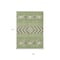 Homeroots 9' X 12' Green Taupe And Ivory Southwestern Washable Indoor Outdoor Area Rug 613901 - alternate 4